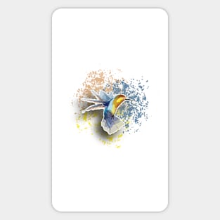 Artwork of a bird, painting style, colorful cover Sticker